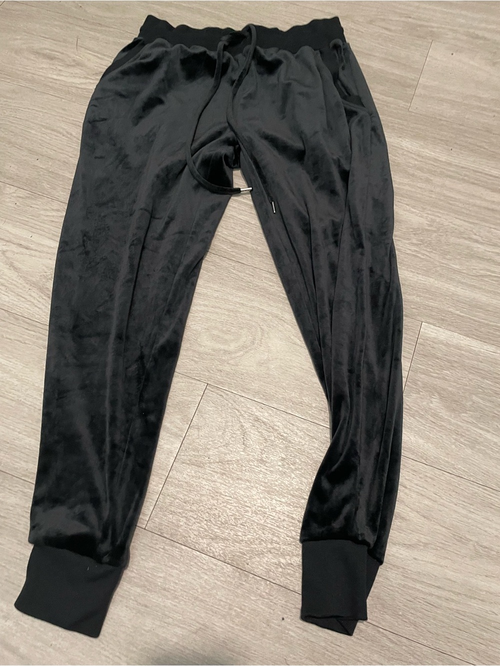 Felina Black Velour Jogger Pants